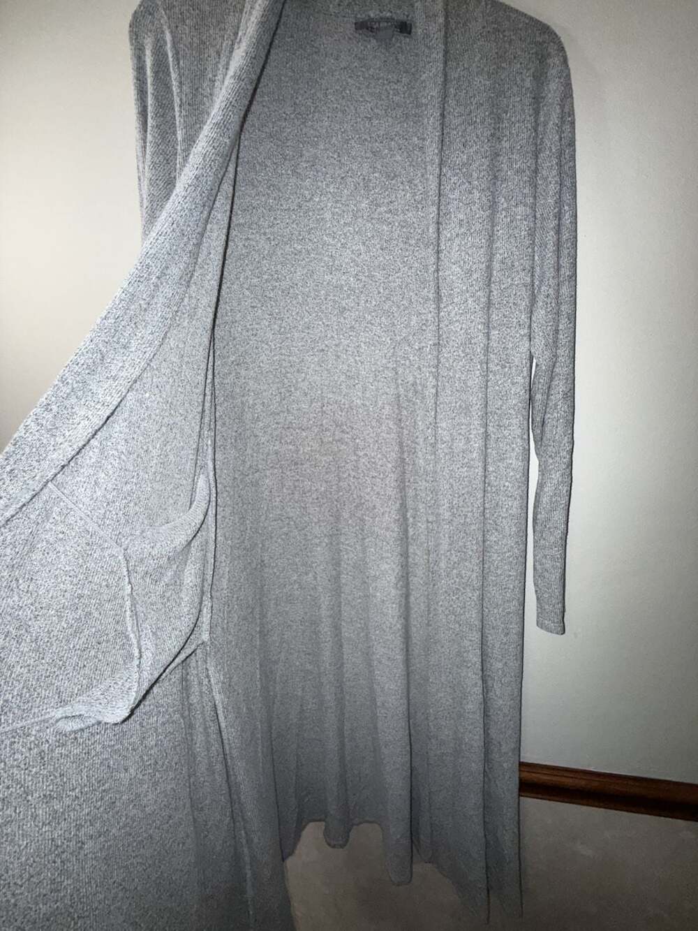 Lisa Rinna Collection Open Front Long Duster Cardigan - Picture 2 of 5